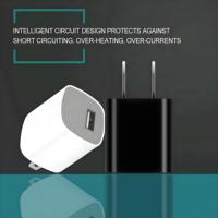 Kotak Charger HP Custom Logo Grosir, Adaptor Daya US 5v 1a, Charger Fast Charging, Blok Pengisi Daya USB Hitam, Charger 5v1a