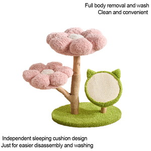 Lit et structure d'escalade en bois écologique, type vertical, résistant à l'usure, sans perte de fibres, pour les pattes de chaton, design moderne et luxueux - Product Image 3