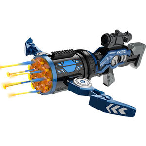 Jeu de tir en plein air pour enfants, jouet militaire électrique en plastique avec 12 balles souples, arme à feu à tir rapide, arbalète pour garçons - Product Image 1