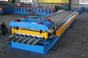 เครื่องขึ้นรูปแผ่นกระเบื้องเคลือบเครื่องทำเหล็กโปรไฟล์<span class=keywords><strong>หลังคา</strong></span>อลูมิเนียม - Product Image 3