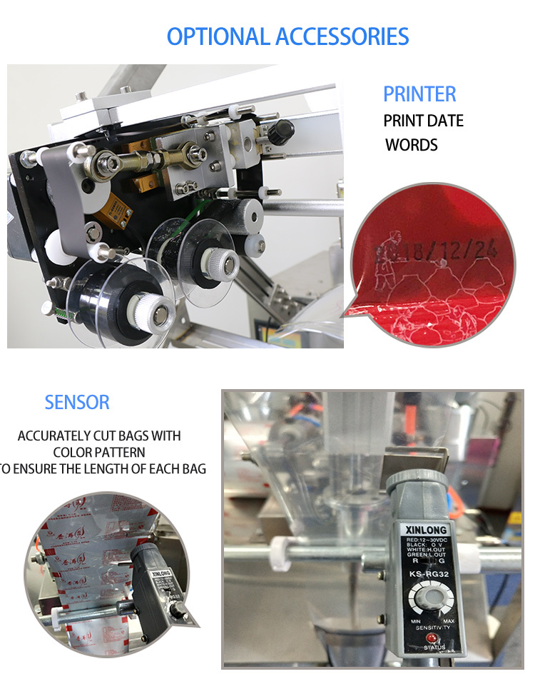 Bonbons de glace d'étanchéité en plastique automatique d'ensachage machine à glace automatique sac de glace machine à emballer