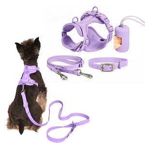 Grosir kalung hewan peliharaan dapat disesuaikan tahan air Set kalung anjing mewah kalung Anjing khusus <span class=keywords><strong>harness</strong></span> anjing - Product Image 1