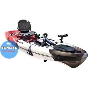 Kayak monoplace pour la pêche en mer et le paddle avec pédales au pied, matériau LLDPE, longueur 3,1-4 m - Product Image 2