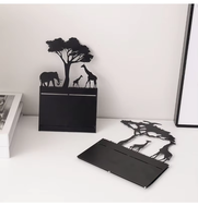 Porte-bougie moderne en métal sculpté, silhouette 3D d'éléphant, girafe, cerf, ornement, décoration d'intérieur, souvenir, cadeau