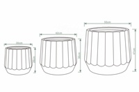 Ventes en gros de pots de fleurs en béton écologiques résistants aux UV blancs de 26/36/47 cm pour le jardin - Ronglin