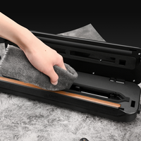 Pompe à vide électrique en plastique -80Kpa pour sacs de mise sous vide, scelleuse de sacs, mini scelleuse de table/autonome pour contenants alimentaires, avec barre de scellage élargie, pour usage domestique, garage, camping-car