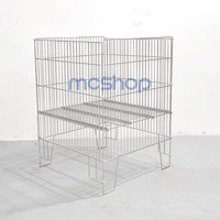 Cage promotionnelle de poubelle en fil de zinc pour magasin de détail Table d'exposition de supermarché avec fonction pliable