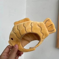 Nieuwe 10 cm pluche poppenhoofddeksels, cartoon taiyaki-hoed, kledingaccessoires voor kerstpoppen