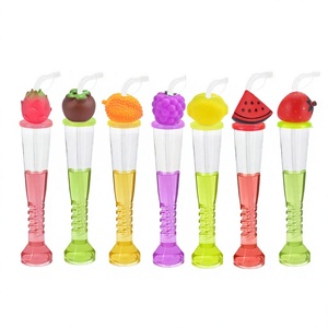 Slushy <b>Cup</b> 12oz With Straw With Lid Disposable PET Plastic Custom Color Party Event Drinkware Custom Logo Wholesale - Product Image 2