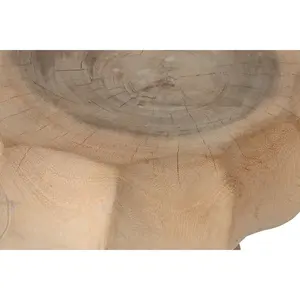 Tavolino Laterale in Legno MUNGUR 30CM 30X30X45 Intagliato - Product Image 2