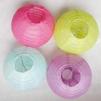 Vente en gros, impression personnalisée, lampe en papier ronde suspendue colorée, lanternes en papier chinoises décoratives