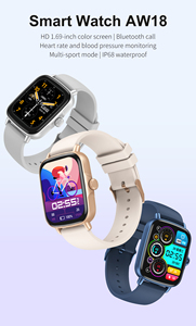 นาฬิกาอัจฉริยะระบบสัมผัสเต็มรูปแบบขนาด169นิ้ว IP68กันน้ำพร้อมการตรวจวัดอุณหภูมิการเต้นของหัวใจนาฬิกาอัจฉริยะ AW18กีฬา - Product Image 2