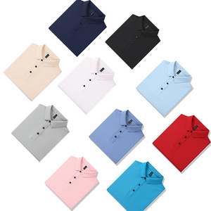 Men's Nylon Polo Shirt Quick Dry Breathable Stretch Summer Work Clothes Custom Logo Solid Color Short Sleeve - Product Image 5