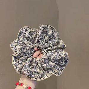 Scrunchie en tissu vintage, grande taille, style bohème, antidérapant, confortable, pour femmes - Product Image 6