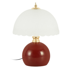 Lámpara de Mesa Decorativa de Cerámica Roja, Estilo Vintage, para Dormitorio, Sala de Estar o Estudio - Product Image 2