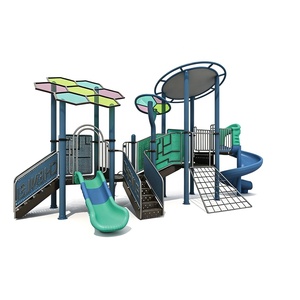 Structure de jeu avec toboggan pour projet de rénovation de parc municipal certifiée CE - Product Image 4