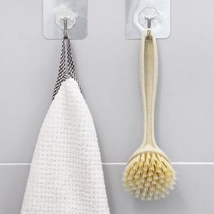 Multifunctional <b>Silicone</b> Long-Handled Pot Brush Dishwashing <b>Tool</b> for Home Cleaning That Hangs & Protects Pot Handles - Product Image 2