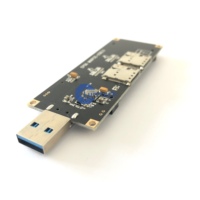 Kit adaptateur MINI PCIE MPCIE vers USB 3.0 Pro avec double emplacement pour carte NANO SIM