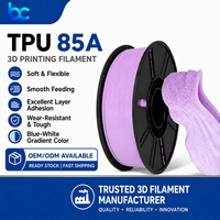 Filament d'impression 3D Becreative Ultra Soft TPU 85A 1,75 mm 1 kg, texture silicone, 450 % d'élongation, 0,02 mm, compatible 190-230