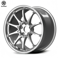 Jantes en alliage forgées monobloc DW à 10 rayons, finition Gunmetal, à déport profond, couleur argent, vente directe usine, OEM, ODM, en gros, personnalisées, 18, 19, 20, 21 pouces