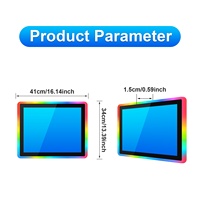 Monitor de Juegos de Pantalla Táctil Vertical de 17 Pulgadas, Luz LED, Marco Acrílico Capacitivo, Interfaz USB, Negro, Producto Nuevo