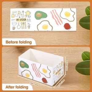 Caja de Empaque Personalizada para <span class=keywords><strong>Hamburguesas</strong></span> y Desayunos, Caja de Papel Impresa para Sándwiches de Huevo, Cajas de Empaque para Alimentos - Product Image 5