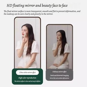 Specchietto salvaspazio senza installazione a tutta lunghezza ad alta definizione per camera da letto armadio in metallo appeso decorativo posteriore - Product Image 3