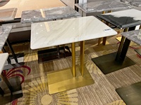 Table d'appoint de luxe en pierre de sable bleu et blanc, table de bureau et de négociation simple et moderne, table basse, petite table d'appoint