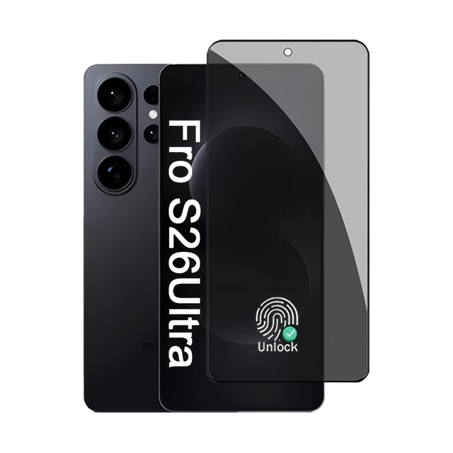 High Quality Privacy Tempered Glass Screen Protector for Samsung Galaxy S26 S26+ S26 Ultra Fingerprint Unlock Anti-Scratch