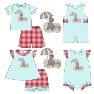 Vestido personalizado de alta calidad para niña, bonito diseño bordado, Vestido de playa para niña