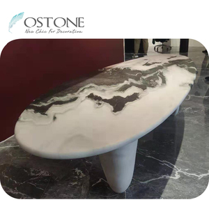 Mua Vòng Phòng Khách Panda Trắng Đá Cẩm Thạch Hàng Đầu Bàn Cà Phê Trực Tuyến - Product Image 4