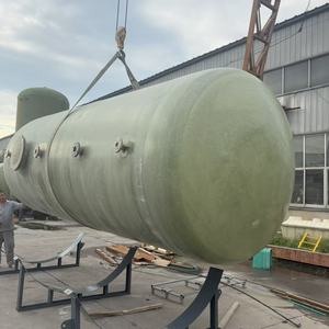 Aboveground fiberglas FRP kimyasal HCl depolama tankı bükme ve kesme hizmetleri ile yüksek kaliteli RUNLIN marka pürüzsüz yüzey - Product Image 5