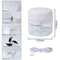 Mini-hachoir à viande électrique sans fil, multifonction, Usb, automatique, Portable, cuisine domestique, broyeur d'aliments, mélangeur d'ail, B97-0026