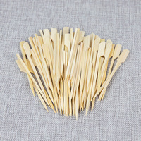 Brochettes en bambou Teppo biodégradables et écologiques avec long manche pour une cuisson au charbon de bois sécurisée, barbecue en plein air, camping