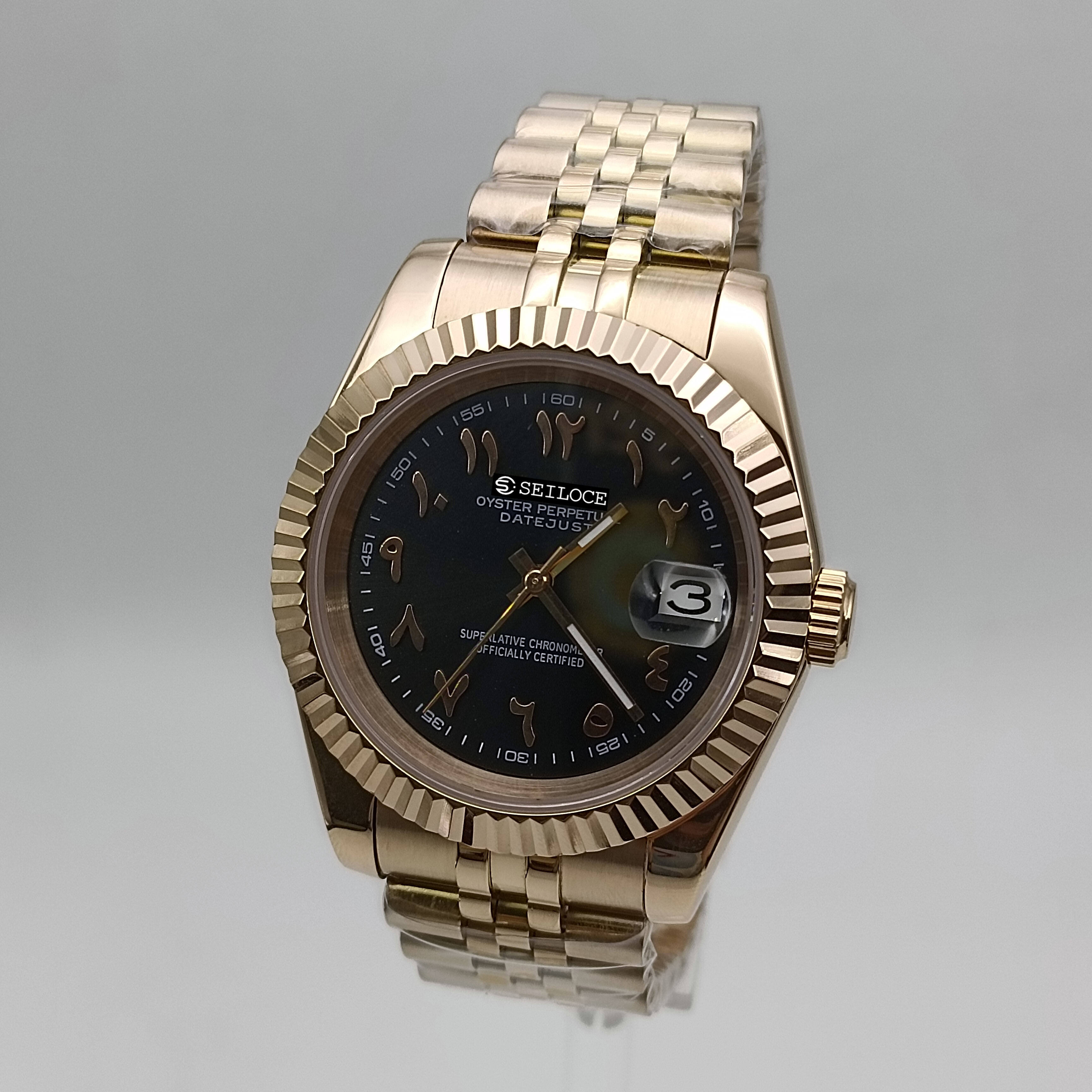 Rose Gold Case+Black Dial