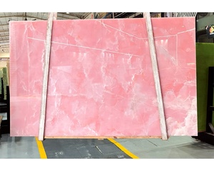 แผ่นหินธรรมชาติโปร่งแสง ออนิกซ์ หินอ่อนสีชมพูเปอร์เซีย สำหรับตกแต่งผนังห้อง ผู้จัดจำหน่ายทองคำ แผ่นหินวีเนียร์โปร่งแสง - Product Image 5