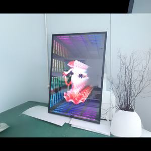 Lámpara de espejo infinito LED plana moderna, estructura hueca, luces DIY, túnel, suelo, acuario, Teseracto, vidrio Industrial, acero, hogar - Product Image 2