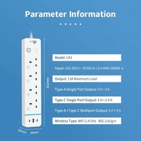 Stop Kontak Listrik Inggris BS, Kabel Ekstensi, Papan Pelindung Lonjakan Arus, Stop Kontak dengan USB Tipe-C, Kustomisasi Pabrik