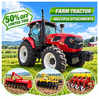 Tracteur multifonctionnel de haute qualité 50hp 70hp 80hp 100hp 120hp 180hp avec climatisation et cabine 4x4 Diesel Tracteurs agricoles d'occasion