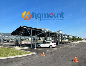 Structure de <span class=keywords><strong>carport</strong></span> solaire photovoltaïque personnalisée <span class=keywords><strong>en</strong></span> acier, système de montage de canopée PV, abri solaire pour voitures - Product Image 4