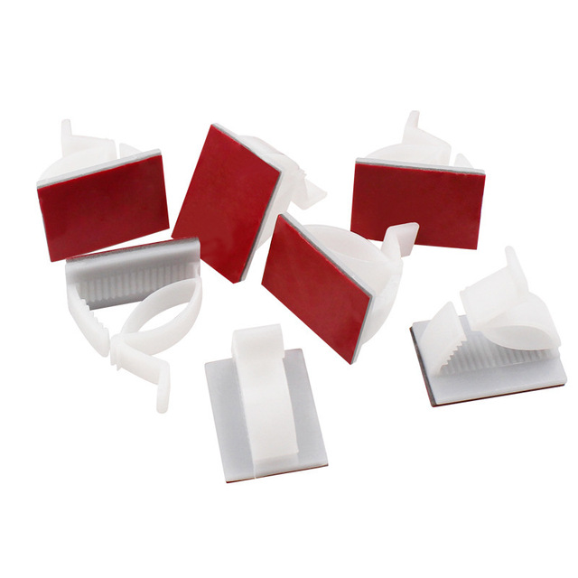 Car-modification-specific Plastic Wiring Clips Adhesive Backing Self-sticky Feature Small/Medium/Large Bathroom Kitchen