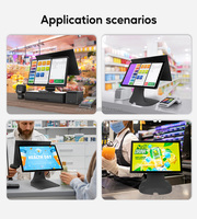 Android POS 15.6 + Machine à double écran tactile de 10.1 pouces, Restaurant Android tout en un ordinateur double écran Pos Android