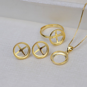 Wenchi S925 Silver Horse <b>Shell</b> <b>Bead</b> DIY Accessory 12mm Pearl Empty Holder for Earring Pendant Ring Model 16551 Fine Jewelry Set - Product Image 1