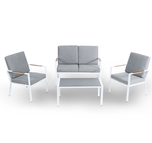 Luxury Garden Patio Set Aluminum Handmade Metal Armrest <strong>Outdoor</strong> Sofa Stock <strong>love</strong> <strong>Seat</strong> with Cushion - Product Image 1