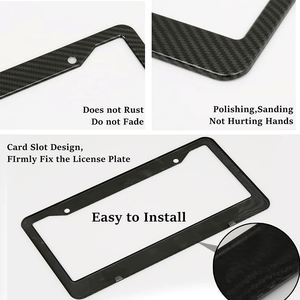 إطار لوحة ترخيص مخصص من ألياف الكربون بتصميم أمريكي، حامل لوحة ترخيص من ألياف الكربون - Product Image 2
