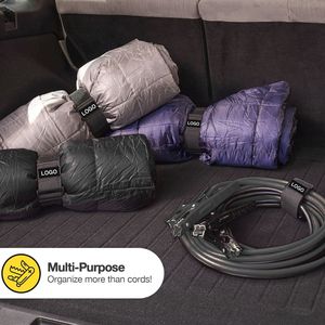 Dây buộc xe đạp chắc chắn có logo tùy chỉnh, chất liệu đàn hồi chống trơn, móc dán tự dính, chất liệu polyester/nylon thân thiện với môi trường, chống thấm nước - Product Image 5