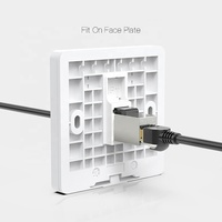 Adaptador Linkwylan RJ45 Cat 5E Keystone Tipo Acoplador en línea Extensión de cable de red FTP para piezas de Telecomunicaciones