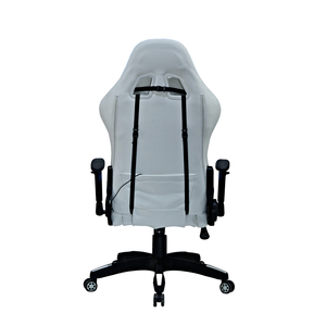 Vente en gros <span class=keywords><strong>Fauteuil</strong></span> de jeu RVB en cuir pour ordinateur <span class=keywords><strong>Fauteuil</strong></span> de jeu de bureau LED à dossier haut pivotant style course - Product Image 4