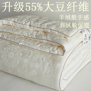 Light Luxury 55% Soybean Fiber <b>Quilt</b> Thickened Warm All Cotton Autumn Winter <b>Quilt</b> Core <b>Single</b> Cotton <b>Quilt</b> For Home Use - Product Image 2