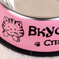 Disque d'alimentation pour chien, en acier inoxydable, avec imprimé couleur, OEM, gamelle pour chiens